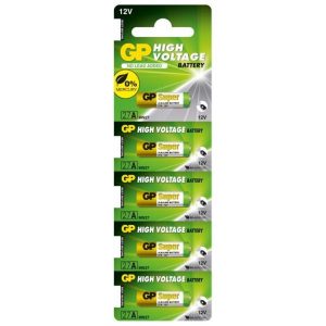 GP Batteries GP Alkaline Battery 27A 12V Pack of 5 GP27A-C5 MN27 A27 L828