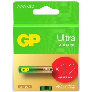 GP Batteries GP Ultra G-Tech AAA Batteries LR03 GP24AU 12-Pack