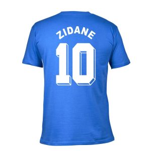 Gildan Zidedine Zidane France 1998 Home T-Shirt (Blue) - Blue - male - Size: MB (7-8 Years)