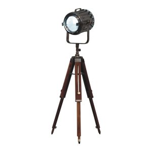 Global Vision Direct Netted Chrome Tripod Fold Spotlight Floor Lamp Chrome 100cm H X 37cm W X 37cm D