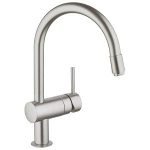 Grohe Minta Single Handle Surface Mounted Monobloc Mixer Tap gray 3.4 W x 21.6 D cm