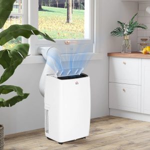 HOMCOM 12000 BTU Portable Air Conditioner with Remote 71.0 H x 41.0 W x 33.7 D cm