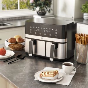 HOMCOM 9L Air Fryer Oven gray 39.2 H x 41.8 W x 31.1 D cm