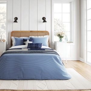 Helena Springfield Breton Stripe Modern & Contemporary Duvet Cover Set Double - 2 Standard Pillowcases