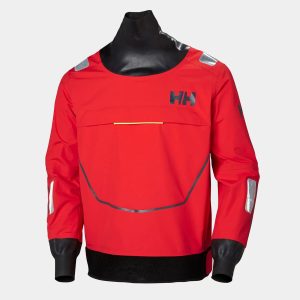 Helly Hansen Men's Aegir Race Offshore Smock Light Pro Top Red L - Alert Red - Unisex