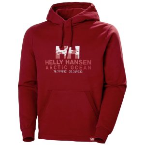 Helly Hansen Men’s Arctic Ocean Organic Cotton Hoodie Red 2XL - Oxblood Red - Male