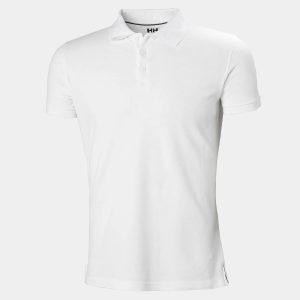 Helly Hansen Men's Crew Cotton Pique Quick-Dry Polo Shirt White 3XL - White - Male