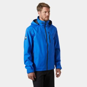 Helly Hansen Men’s Crew Hooded Sailing Jacket 2.0 Blue M - Cobalt Blue - Male