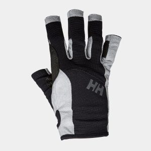 Helly Hansen Men's Durable Short Finger Sailing Gloves Black S - Black - Unisex