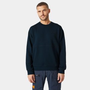 Helly Hansen Men's Evolved Air Crewneck Midlayer Blue S - Midnight Blue - Male