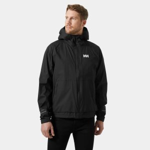 Helly Hansen Men’s Fast Light Rain Jacket Black XL - Black - Male