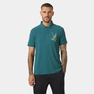 Helly Hansen Men’s HP Race Sailing Polo Green M - Dark Creek Green - Male