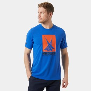 Helly Hansen Men’s HP Race Sailing T-Shirt Blue L - Cobalt Blue - Male