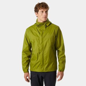 Helly Hansen Men's Loke Waterproof Hooded Jacket Green S - Olive Green - Male
