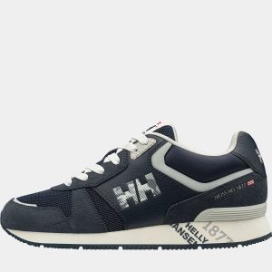 Helly Hansen Women's Anakin Graphic Leather Sneaker Navy 5 - Navy Blue Grey - Female