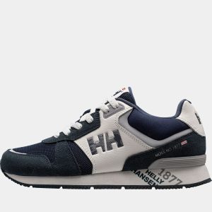 Helly Hansen Women's Anakin Graphic Leather Sneaker Navy 5 - Navy Blue off Wh - Female