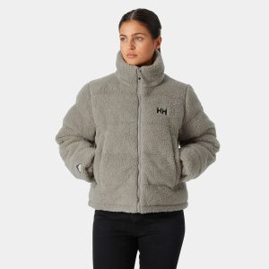 Helly Hansen Women's YU Teddy Pile Jacket Grey XS - Terrazzo Grey - Female