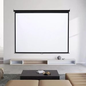 Inbox Zero White Manual Wall Mounted Projector Screen white 183.0 H x 251.0 W cm