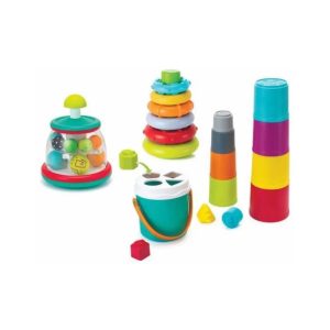 Infantino Stack, Sort & Spin toy set 3-in-1 22 pc