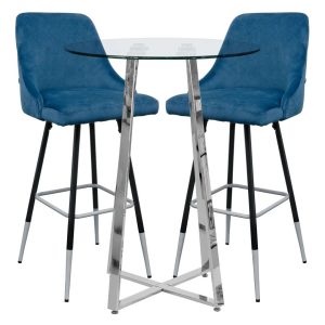 Ivy Bronx 2 - Person Dining Set blue