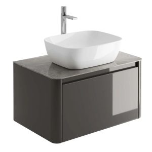 Ivy Bronx 750mm Wall Hung Single Vanity Unit gray 40.0 H x 750.0 W x 48.5 D cm