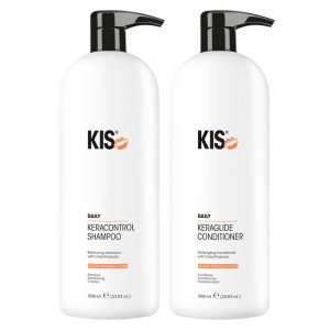 KIS KeraControl Shampoo 1000ml and KeraGlide Conditioner 1000ml Duo Su