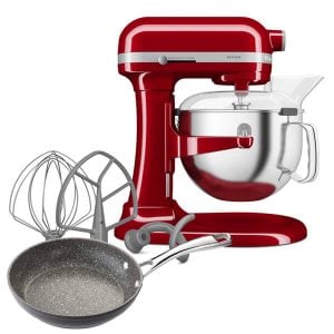 KitchenAid Artisan Empire Red 5.6L Bowl Lift Food Mixer With FREE Gift