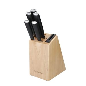 KitchenAid Classic Five Piece Kitchen Knife Set with Block