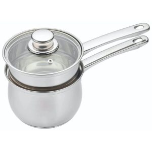 KitchenCraft 3L Saucepan with Lid gray 16.4 H x 16.0 W cm