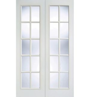 LPD Doors GTPSA Primed White Internal Door Pair brown 198.1 H x 116.8 W cm
