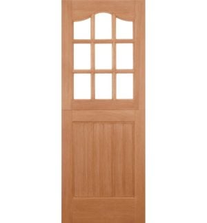 LPD Doors Stable 9L Unglazed Dowel Hardwood External Door brown 198.1 H x 83.8 W cm