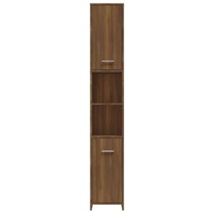 Latitude Run Croxley 30Cm W x 183.5Cm H x 30Cm D Free-Standing Bathroom Cabinet brown 183.5 H x 30.0 W x 30.0 D cm