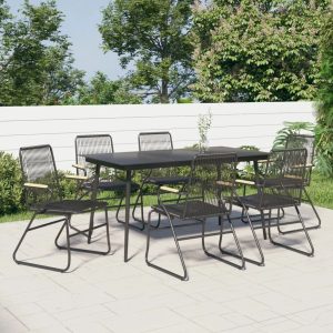 Latitude Run Miconia 7 Piece Rectangular 6 - Person Dining Set white 150.0 W x 80.0 D cm