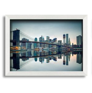 Latitude Run Reflections of New York - Single Picture Frame Art Prints 29.7 H x 42.0 W x 10.0 D cm