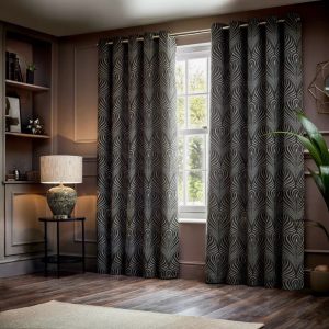 Latitude Vive Caryle Geometric Jacquard Eyelet Curtians 183.0 H x 117.0 W cm