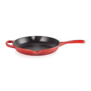 Le Creuset Cast Iron Frying Pan with Metal Handle red 23cm