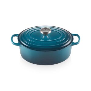 Le Creuset Signature Cast Iron Oval Casserole blue 29cm