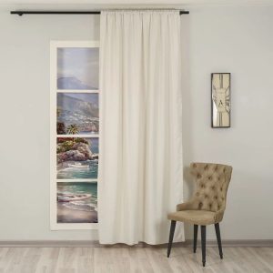 Lilijan Home & Curtain Extra Long & Extra Wide Faux Linen Decorative Curtain Single Panel 200.0 H x 140.0 W cm