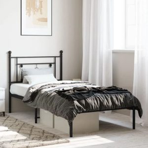 Marlow Home Co. Acari Metal Bed black 97.0 H x 95.0 W x 196.0 D cm