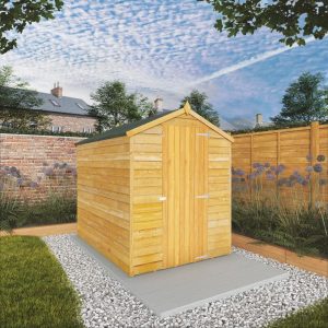 Mercia Garden Products Mercia 7 x 5ft Overlap Apex Windowless Shed brown 198.12 H x 160.02 W x 215.9 D cm