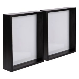Nicola Spring - 3D Deep Box Photo Frames black 26.5 H x 21.5 W x 6.0 D cm