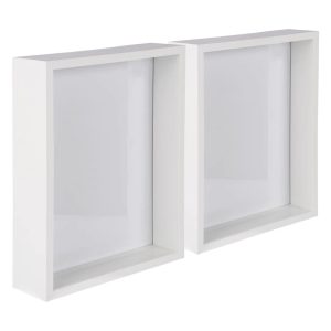 Nicola Spring - 3D Deep Box Photo Frames white 26.5 H x 21.5 W x 6.0 D cm