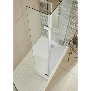 Nuie Wetroom Screens 8mm Tempered Glass Hinged 1849.88 H x 322.0 W cm