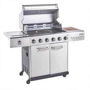 Outback Jupiter Stainless Steel 6 Burner Hybrid BBQ