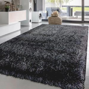 Fairmont Park Solid Colour Black Grey Indoor / Outdoor Area Rug white 220.0 H x 60.0 W x 5.0 D cm