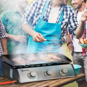 Outsunny Single Burner Portable Liquid Propane 10000 BTU Grill gray 21.0 H x 60.5 W x 48.5 D cm