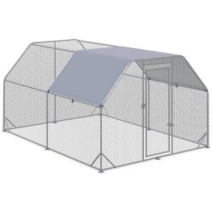 PawHut Walk In Chicken Run with Wire Mesh for up to 12 Chickens 195.0 H x 280.0 W x 380.0 D cm