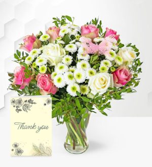 Prestige Flowers Rose Meadows & Thank You Card
