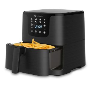 PureMate 5.5L Digital Air Fryer With Timer And Low Fat Oil Free – Black black 32.0 H x 30.0 W x 35.0 D cm
