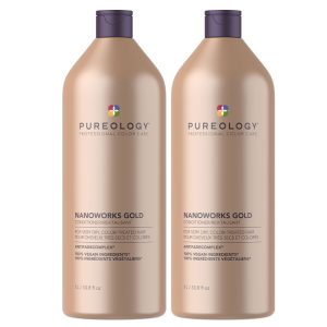 Pureology Nanoworks Gold Conditioner 1000ml Supersize Double Pack Wort